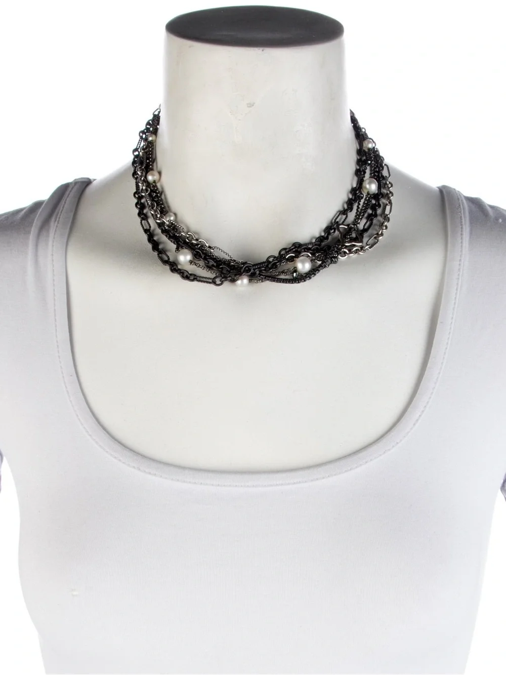 David Yurman Pearl & Hematine Midnight Multi-Strand Necklace